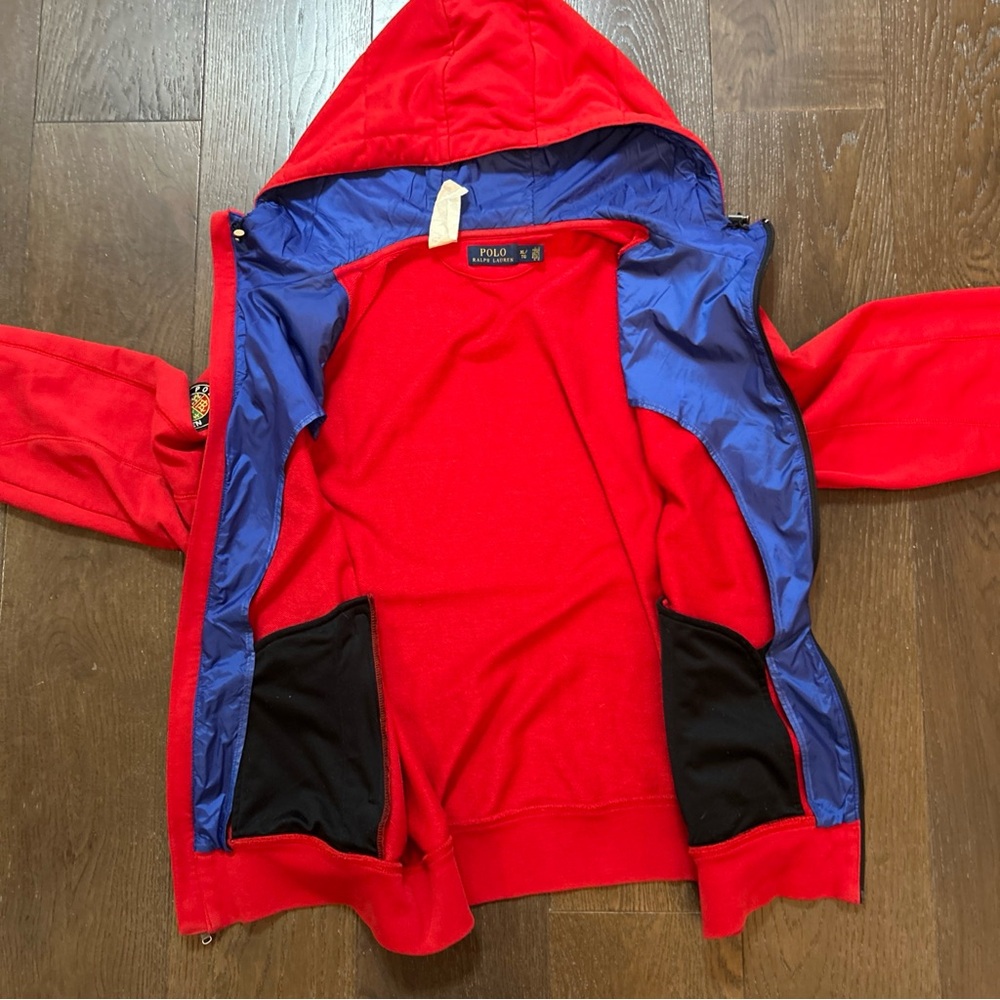 Vintage POLO RALPH LAUREN Small Pony Spell Out Cookie Patch Jacket 2000s Size XL - Picture 7 of 8